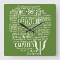 Kundenspezifische Wanduhr der PSYCHOLOGIE