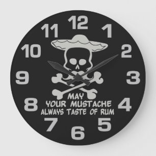 Kundenspezifische Wanduhr des Rum-Schnurrbartes
