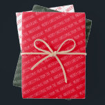 Kundenspezifische Weihnachtsgrüße und Familienname Geschenkpapier Set<br><div class="desc">Einfach zu individualisieren Weihnachtsverpackungspapier mit einem personalisierten Urlaubssegment und Familiennamen.</div>