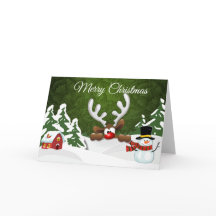 Kundenspezifische Weihnachtsren-Spiel-Gruß-Karte
