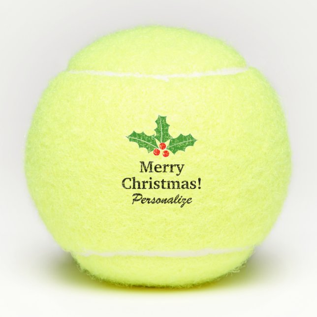 Kundenspezifische WeihnachtsTennisbälle mit Tennisbälle (Vorderseite)