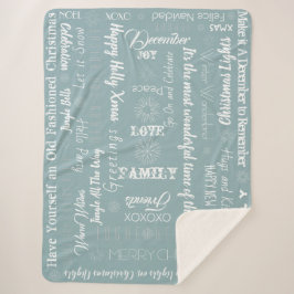 Kundenspezifische Weihnachtswünsche Sherpadecke