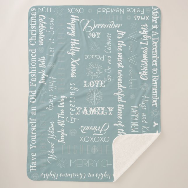 Kundenspezifische Weihnachtswünsche Sherpadecke (Vorderseite)