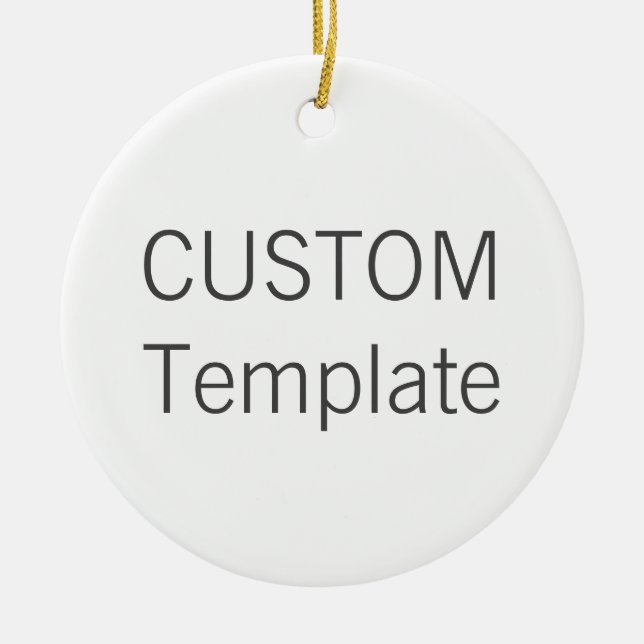 Kundenspezifische weiße Keramik-RUNDE Keramik Ornament (Vorne)