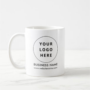 Kundenspezifische White Modern Business Logos und Kaffeetasse