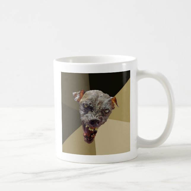 Kundenspezifische zynische Hundekaffee-Tasse Tasse (Rechts)
