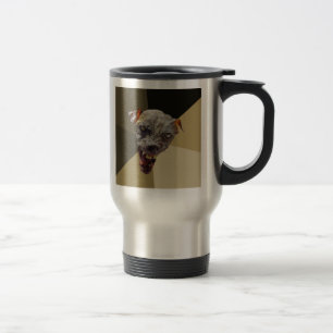 Kundenspezifische zynische Hundereise-Tasse Reisebecher