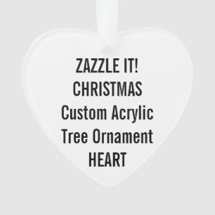 Kundenspezifischer Acryl-HERZ Ornament