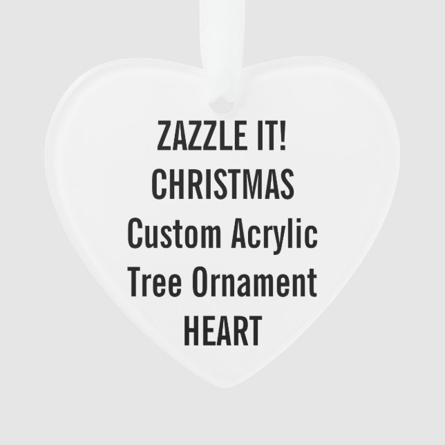 Kundenspezifischer Acryl-HERZ Ornament (Vorderseite)