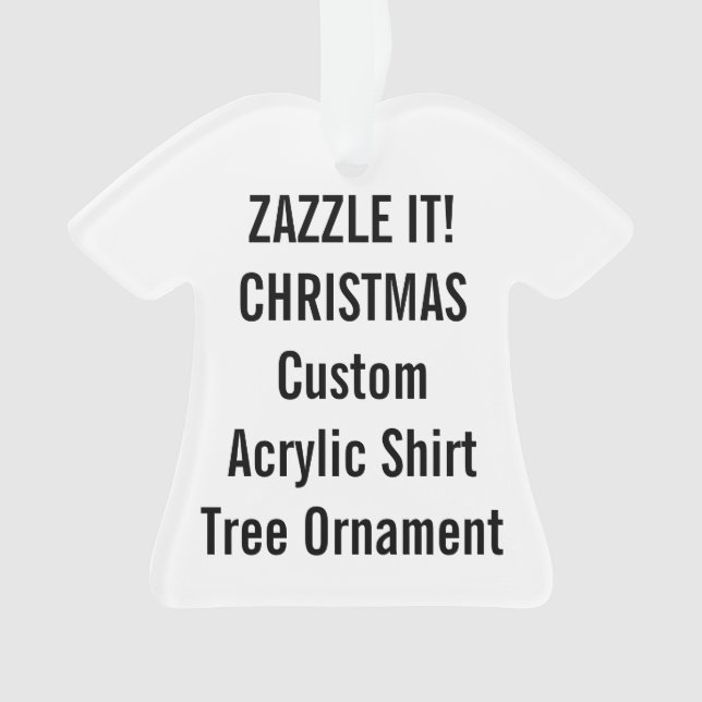 Kundenspezifischer Acryl-SHIRT Ornament (Vorderseite)