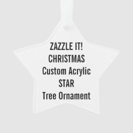 Kundenspezifischer Acryl-STERN Ornament