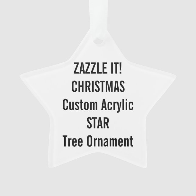 Kundenspezifischer Acryl-STERN Ornament (Vorderseite)