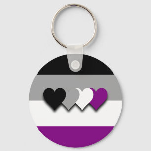 Kundenspezifischer Asexualityflagge Schlüsselanhänger