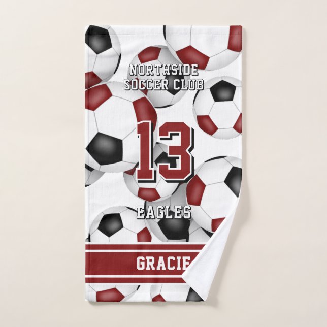 Kundenspezifischer Athlet und Teamname Fußball-Mar Handtuch (Handtuch)