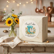 Kundenspezifischer Bäckerei-Aufkleber – Vintage-Mi