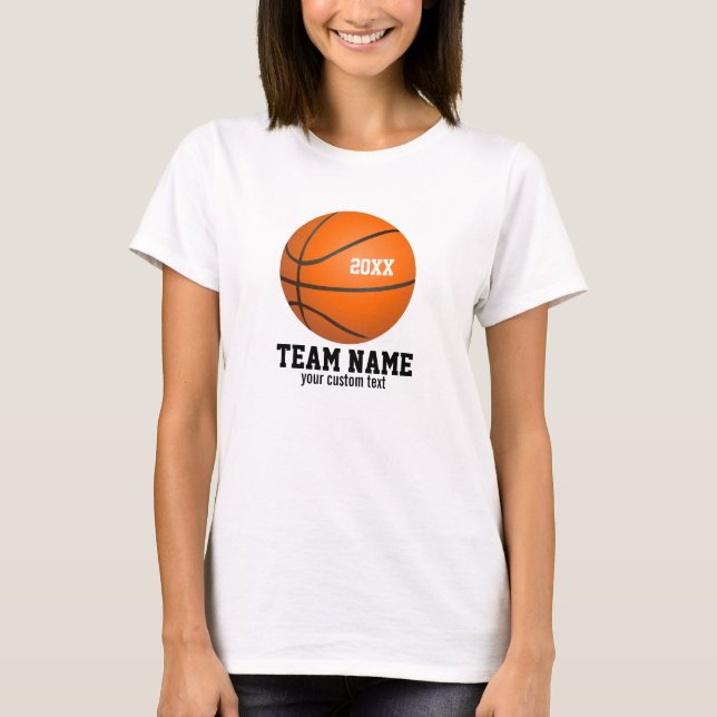Kundenspezifischer Basketball-Spieler u. Team T-Shirt (Vorderseite)