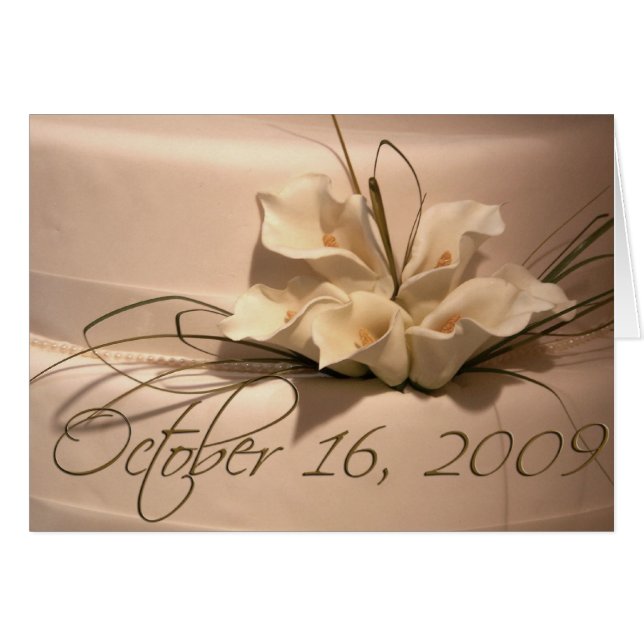 Kundenspezifischer Calla-Lilien-Kuchen (Vorderseite (Horizontal))