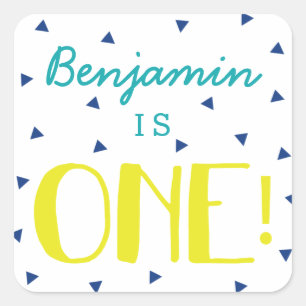 Kundenspezifischer Dreieckconfetti-1. Quadratischer Aufkleber