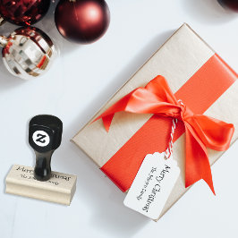 Kundenspezifischer Familienname Frohe Weihnachtsfe Gummistempel