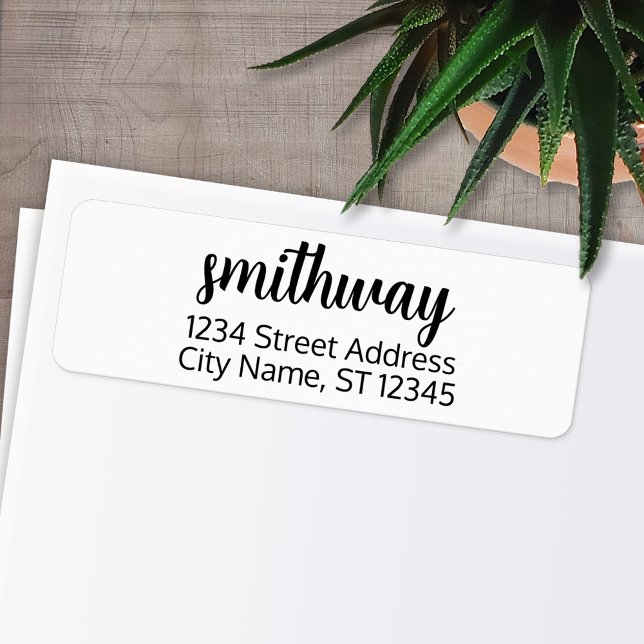 Kundenspezifischer Familienname und Rücksendeadres (Personalized Return Address Labels)