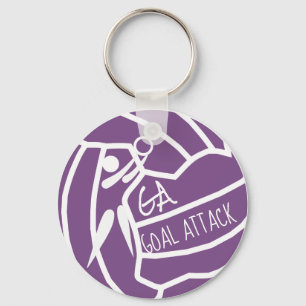 Kundenspezifischer Farbziel-Angriffga Netball Schlüsselanhänger