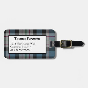 Kundenspezifischer Fergusontartan-karierter Gepäckanhänger