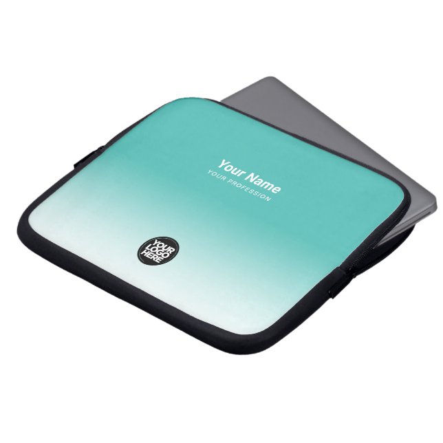 Kundenspezifischer Firmenname, Job, Logo-Farbverla Laptopschutzhülle (Vorne Oben)