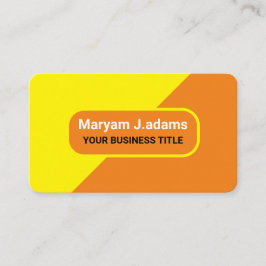 Kundenspezifischer Firmenname - Modernes Gelb und  Visitenkarte