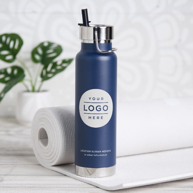 Kundenspezifischer Firmenname und Logo-Navy-Marken Trinkflasche (Yoga)
