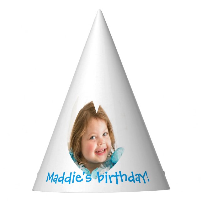 Kundenspezifischer Fotohut des Herzrahmens Partyhütchen (Vorderseite)