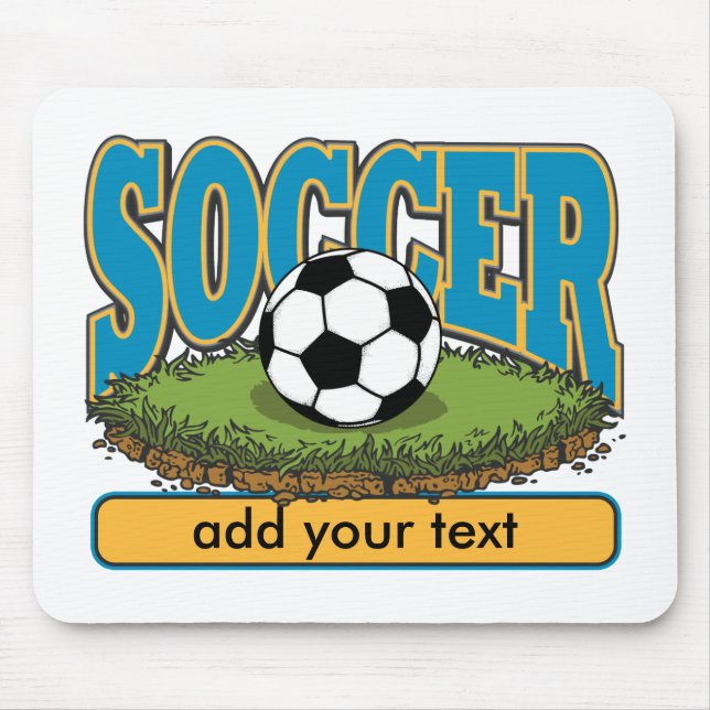 Kundenspezifischer Fußball addiert Text Mousepad (Vorne)