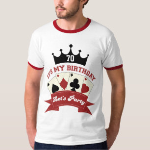 Kundenspezifischer Geburtstags-Poker-Party T - T-Shirt