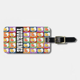 Kundenspezifischer Gepäckumbau der BIER Pop-Kunst Gepäckanhänger