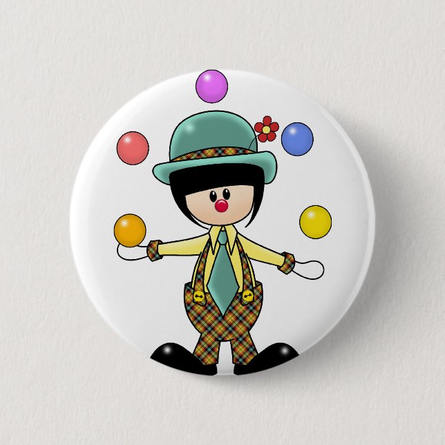 Kundenspezifischer jonglierender Clown Button (Vorderseite)