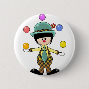 Kundenspezifischer jonglierender Clown Button