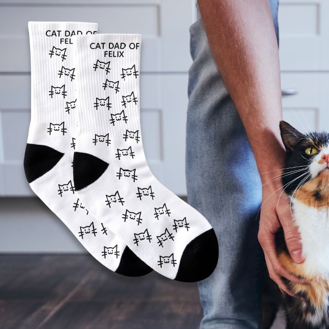 Kundenspezifischer Katzen-Vater mit der Socken (Von Creator hochgeladen)