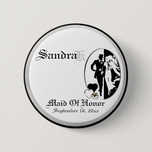 Kundenspezifischer klassischer Schwarz-weißer Button