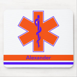 Kundenspezifischer Krankenwagen-orange und blauer Mousepad