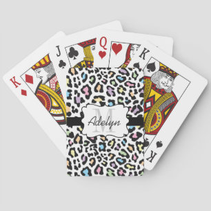 Kundenspezifischer Leopard-Druck-multi Farbkarten Spielkarten