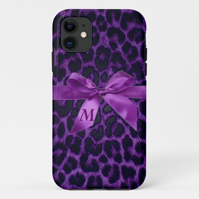 Kundenspezifischer lila Leopard-Druck iPhone 5 Case-Mate iPhone Hülle (Rückseite)