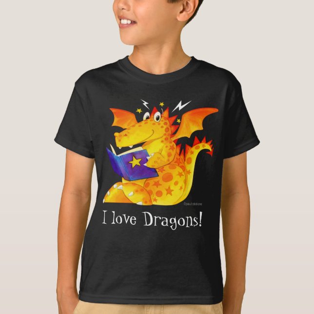 Kundenspezifischer lustiger das Halloween-Drache T-Shirt (Vorderseite)