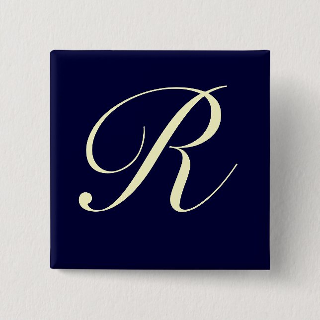 Kundenspezifischer Monogramm-Knopf Button (Vorderseite)