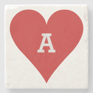 Kundenspezifischer Monogramm-Untersetzer des Steinuntersetzer