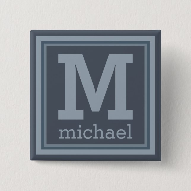 Kundenspezifischer Monogrammknopf des Button (Vorderseite)