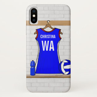 Kundenspezifischer Netball-einheitliches Blau mit Case-Mate iPhone Hülle