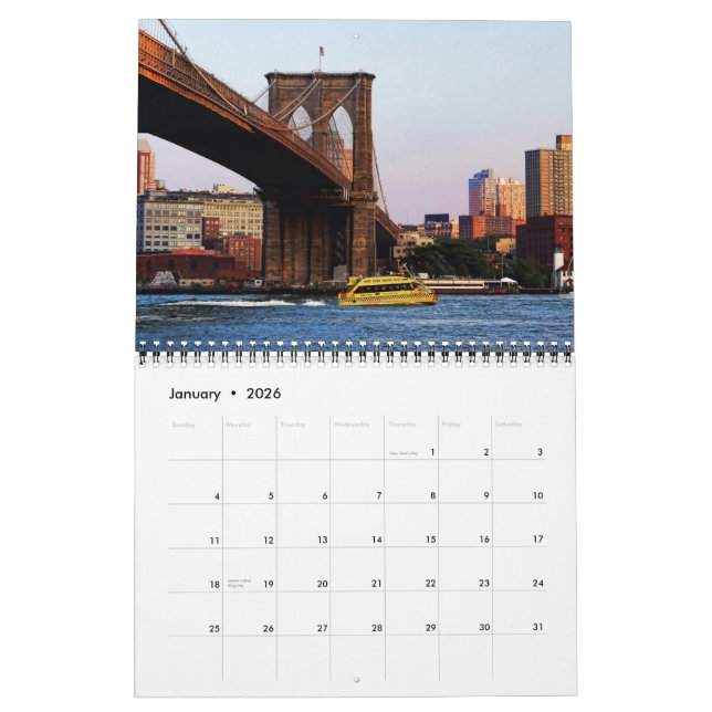 Kundenspezifischer New- York Kalender (Jan 2026)