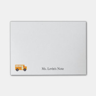 Kundenspezifischer niedlicher gelber Schulbus für Post-it Klebezettel