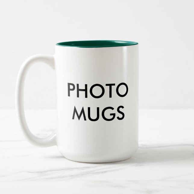 Kundenspezifischer personalisierter Foto Zwei-Ton Zweifarbige Tasse (Links)