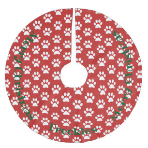 Kundenspezifischer personalisierter polyester weihnachtsbaumdecke