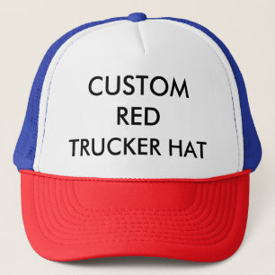 Kundenspezifischer personalisierter ROTER, WEISSER Truckerkappe